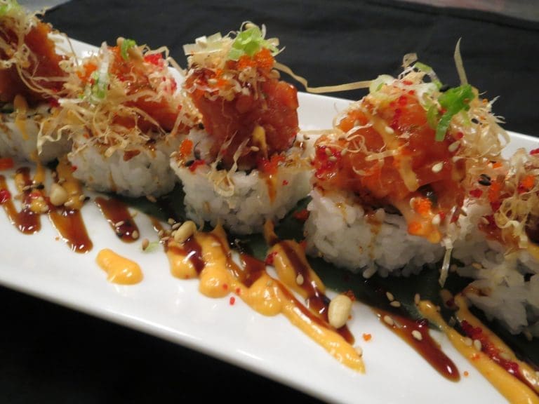 sushi rolls on a plate