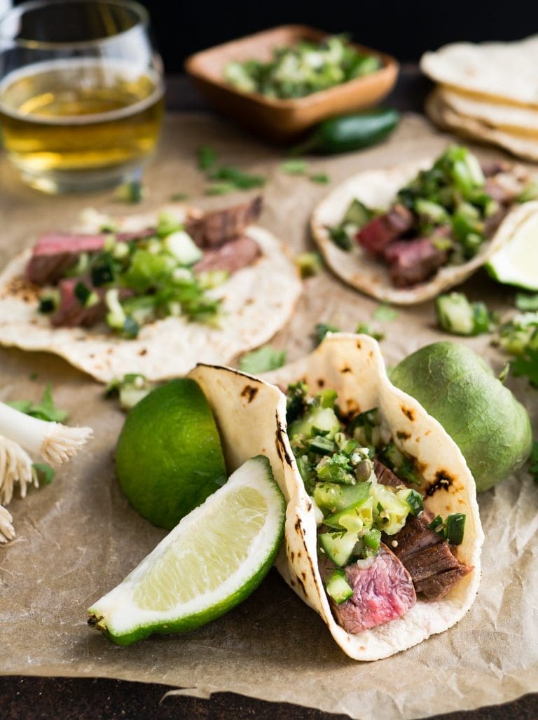 a selection of tacos