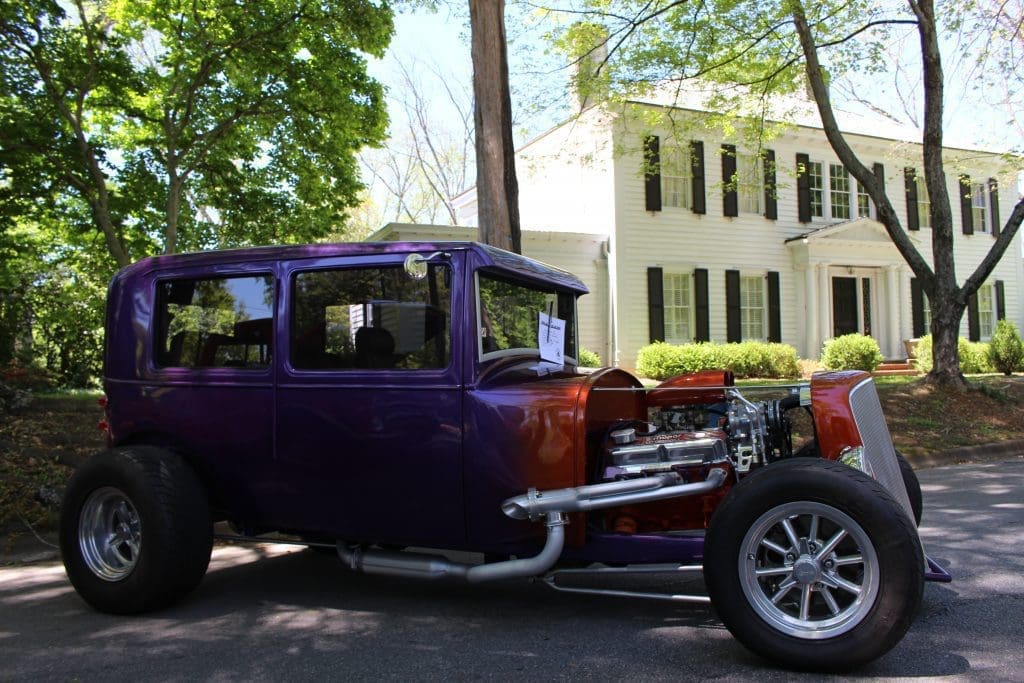 a vintage hot rod car